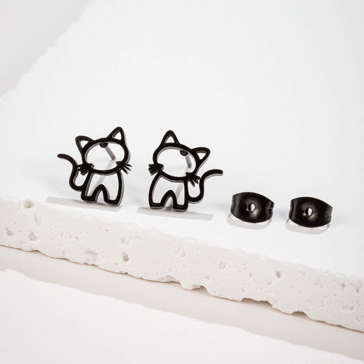 Cute Cartoon Kitty Sweet Simple Dopamine Earrings