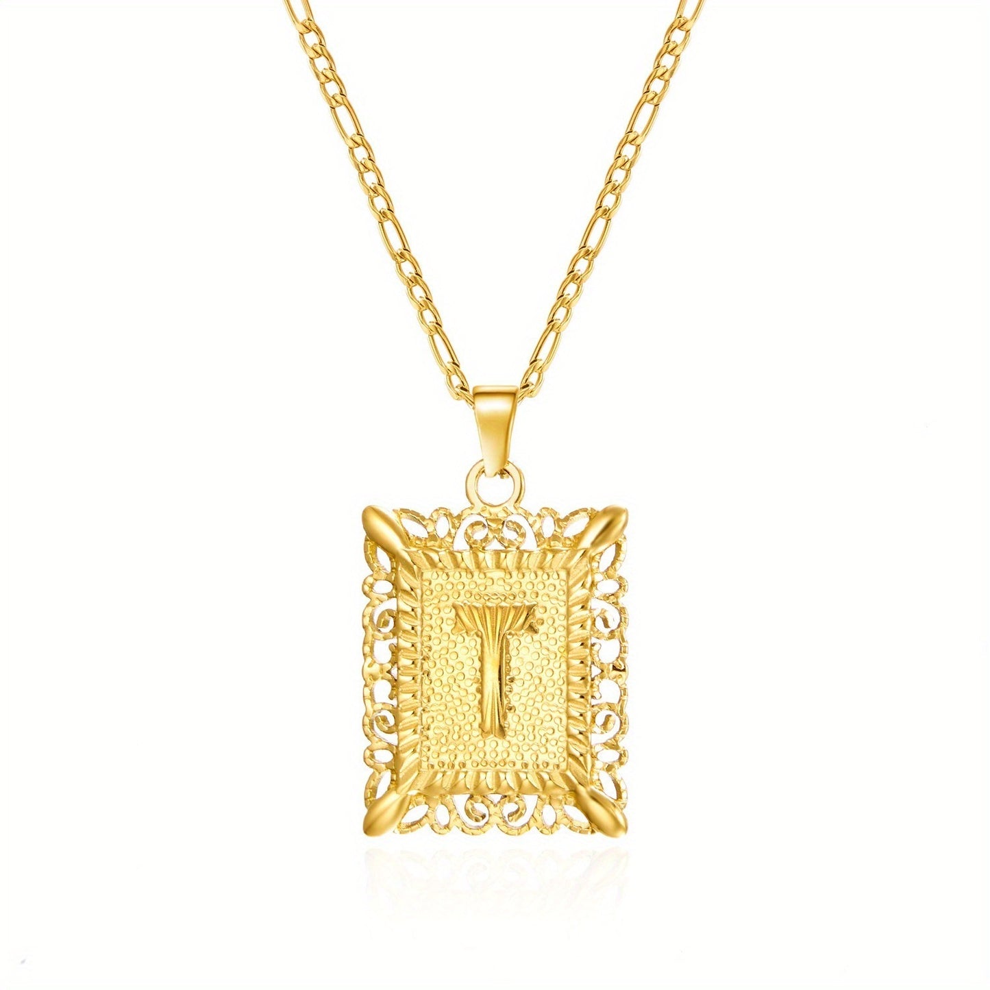 Clavicle Square Tag Gold-plated Does Not Necklace