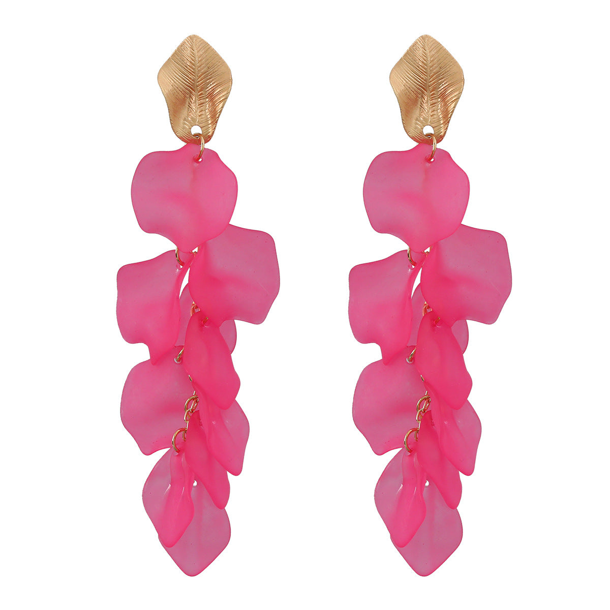 Women's Summer Flower Exaggerated Elegant Graceful Resin Earrings