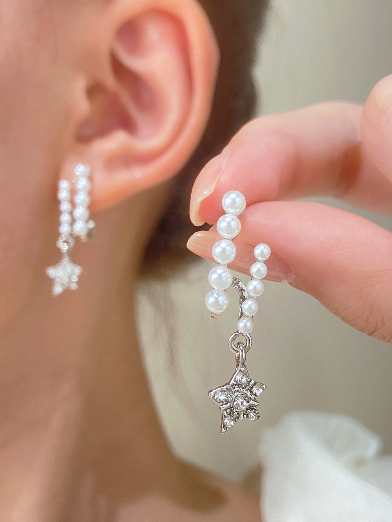 Women's Pearl For French Entry Lux Butterfly Earrings