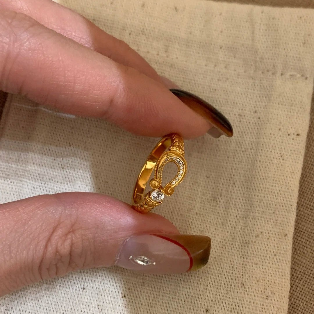 Diamond Female Niche Exquisite Light Luxury Versatile Index Rings