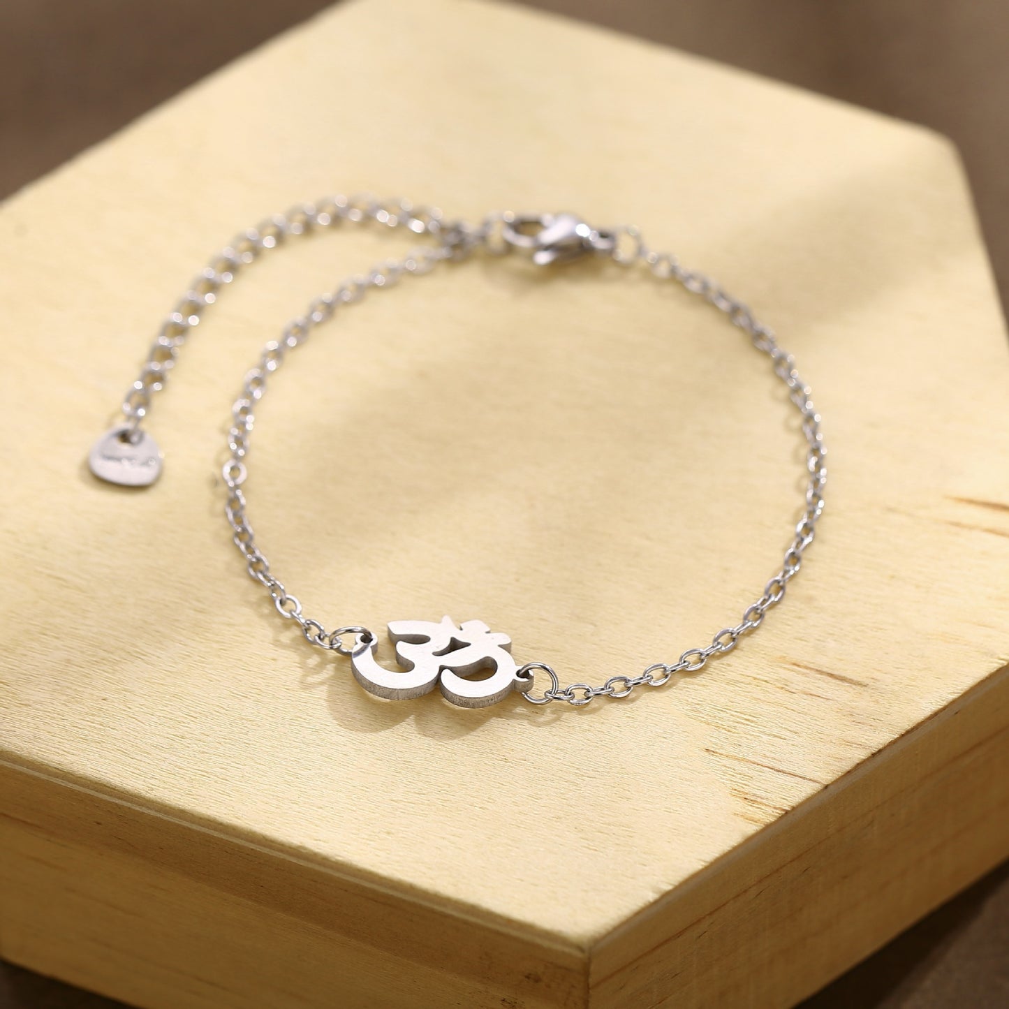 Steel Yoga Tag Punk Hip Hop Bracelet