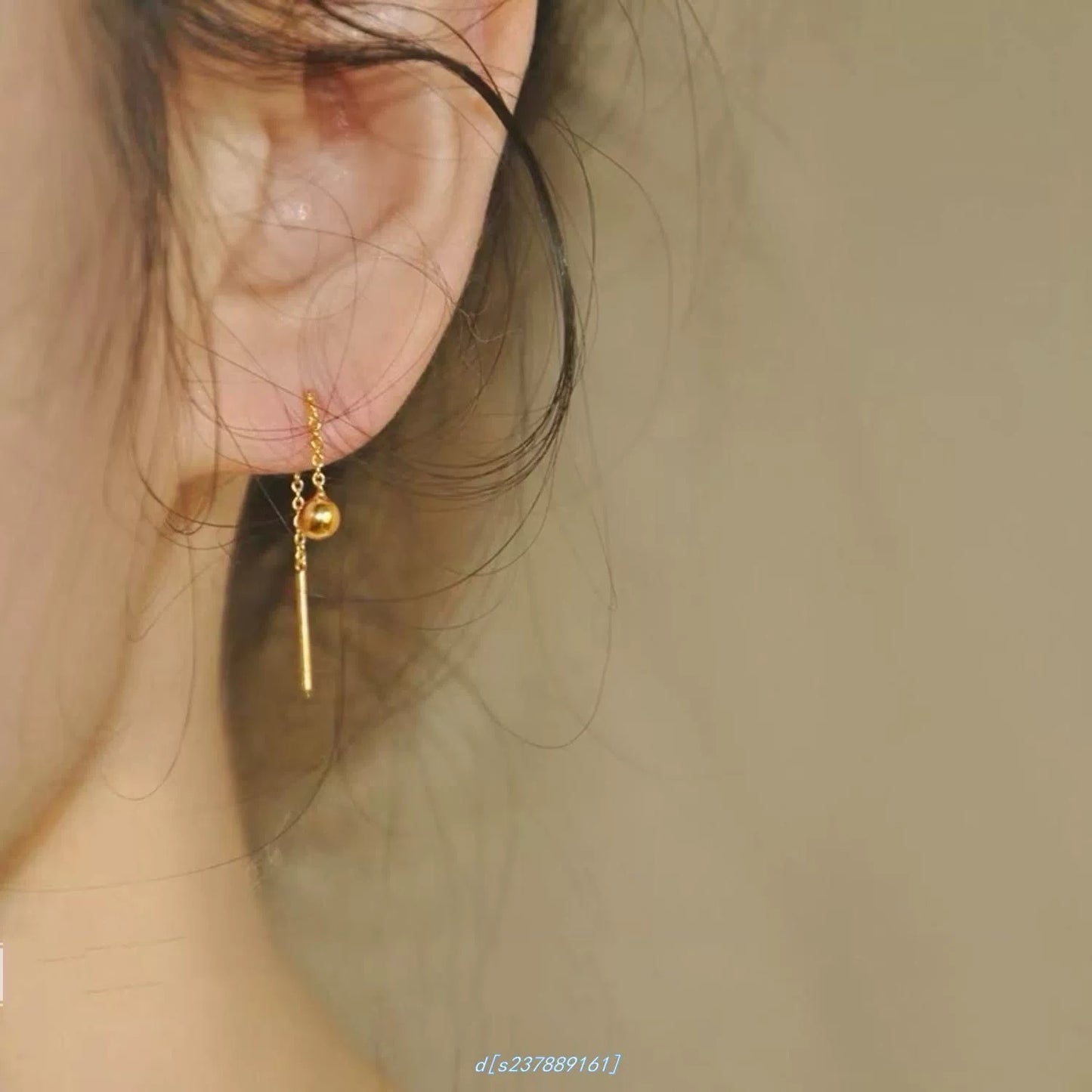 Lin Titanium Steel No Fading Tassel Small Earrings