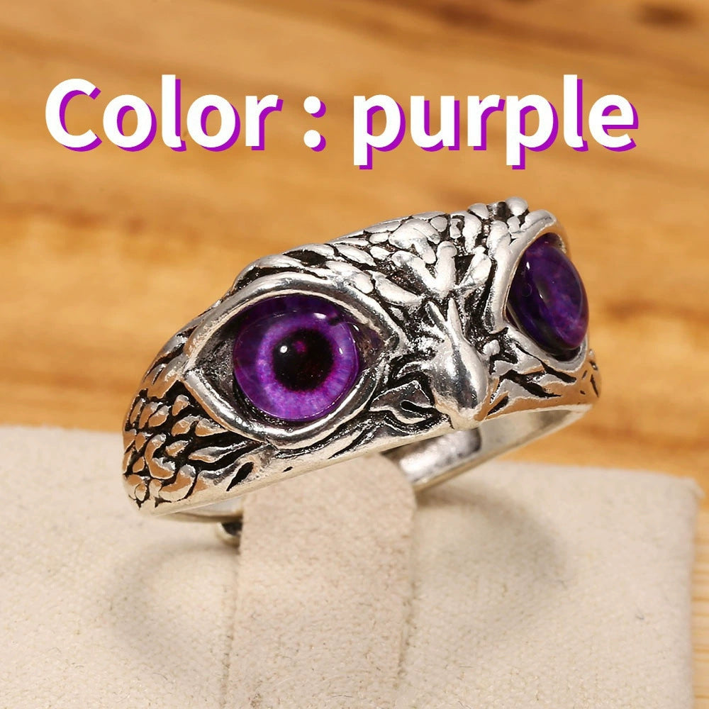 Women's & Men's Vintage Owl Hip Hop Carved Pattern Ring