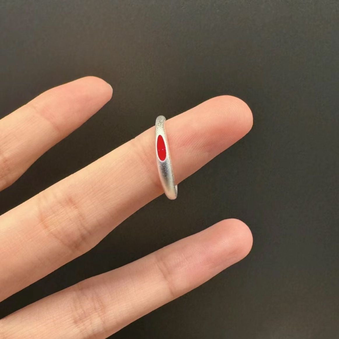 Simple Good-looking Frosted Bath High-grade Sense Ring