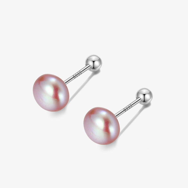Women's Bao Sterling Sier Natural Freshwater Pearl Ear Simple Niche Earrings
