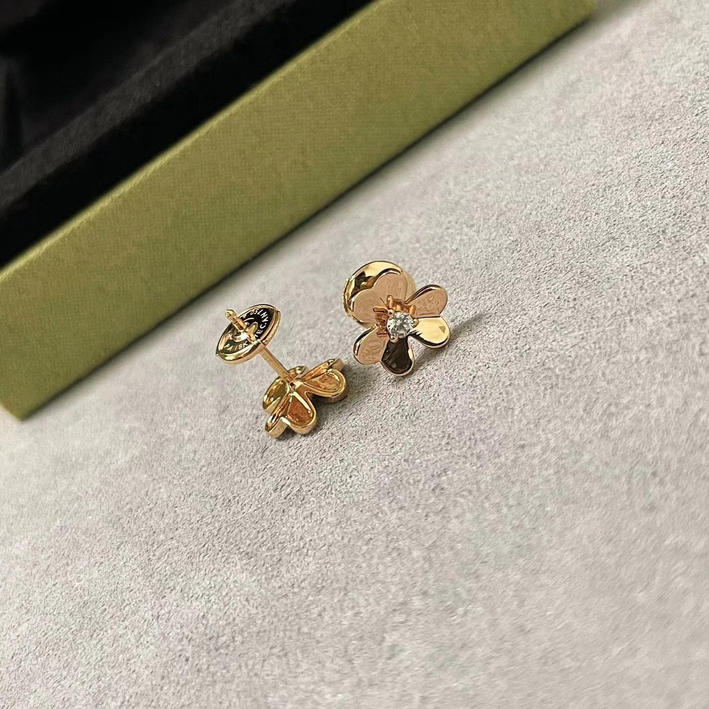 Gold Platinum Mini Small Sized Clover Necklaces