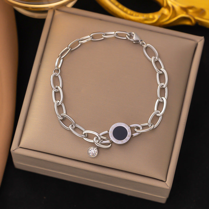 Titanium Steel Female Gold Fashion Light Luxury High Bracelets