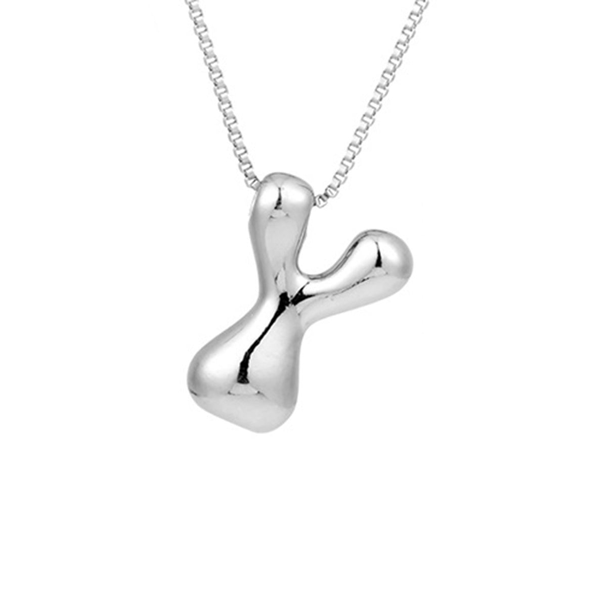 Letter Hip Hop Sier Chubby Clavicle Pendants