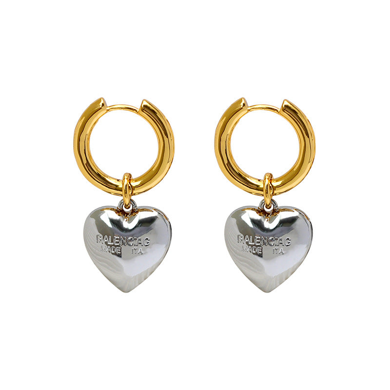 Women's French Simple Vintage Gold-plated Pearl Heart-shaped Rings