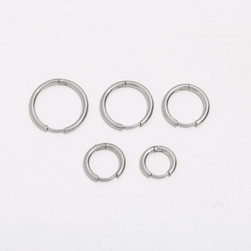 Classic Round Stainless Steel Wire Clip Eardrop Ear Buckle
