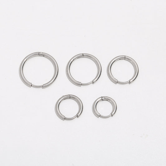 Classic Round Stainless Steel Wire Clip Eardrop Ear Buckle