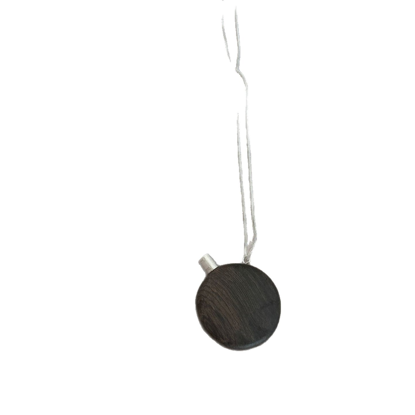 Women's Design Round Ebony Kettle For Retro Long Titanium Necklace