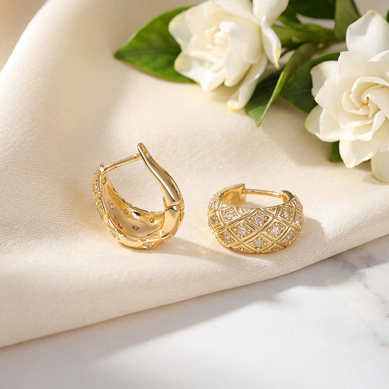 Luxury Clip Exquisite Refined Grace Zircon High Earrings