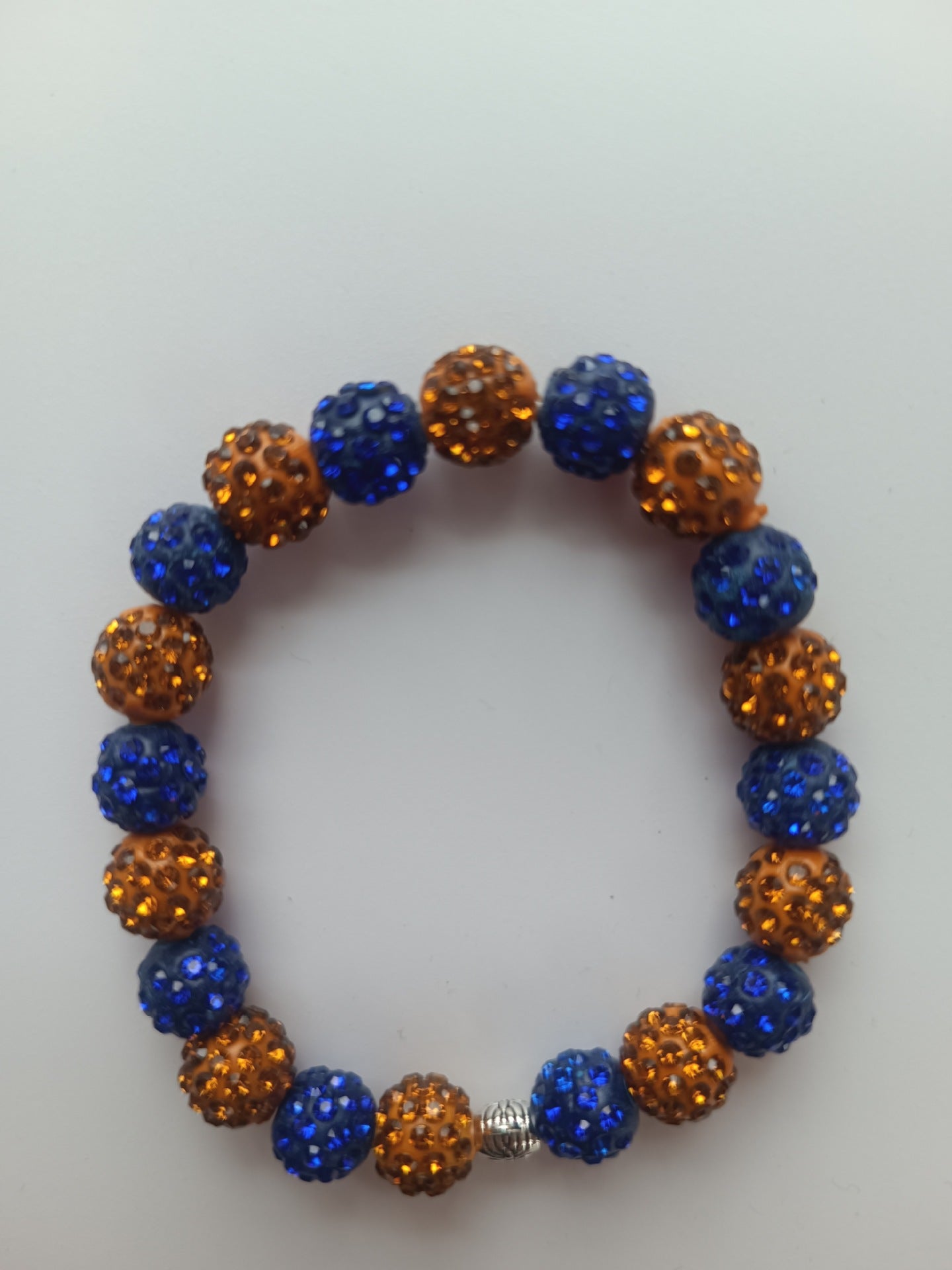 Polymer Clay Rhinestone Ball Filament Hip Bracelet
