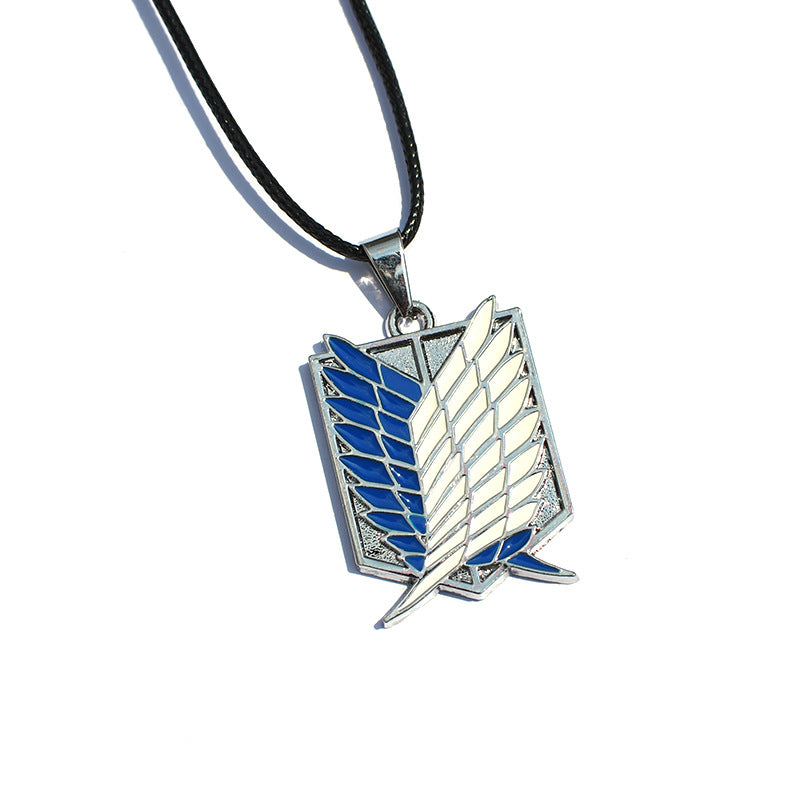 Attack Allen Giant Key Ninja Small Organization Red Cloud Notes Necklace