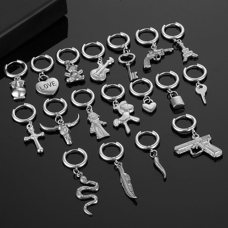Classy Charming Titanium Steel Stainless Casting Ear Buckle