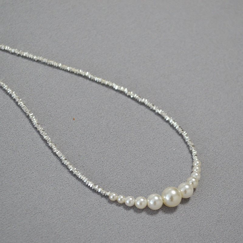 Pieces Of Sier Imitation Pearl Cold Style Necklaces