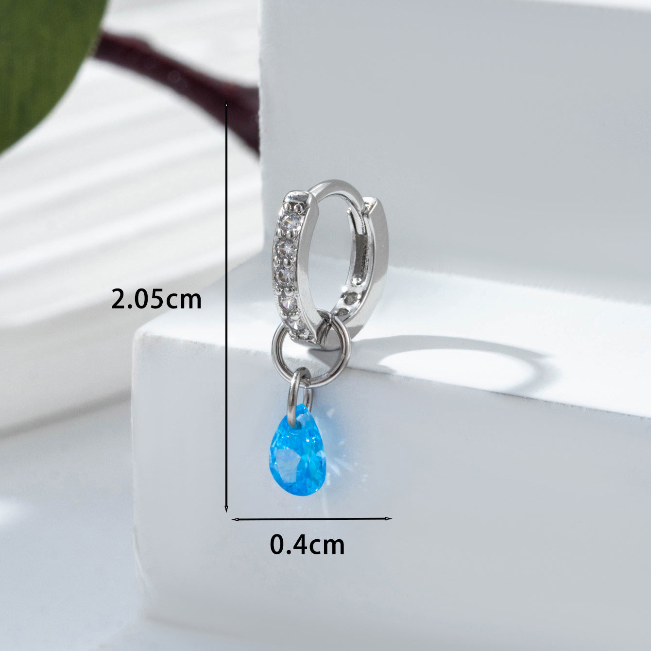 High-grade Zircon Sweet Style Colored Loving Earrings