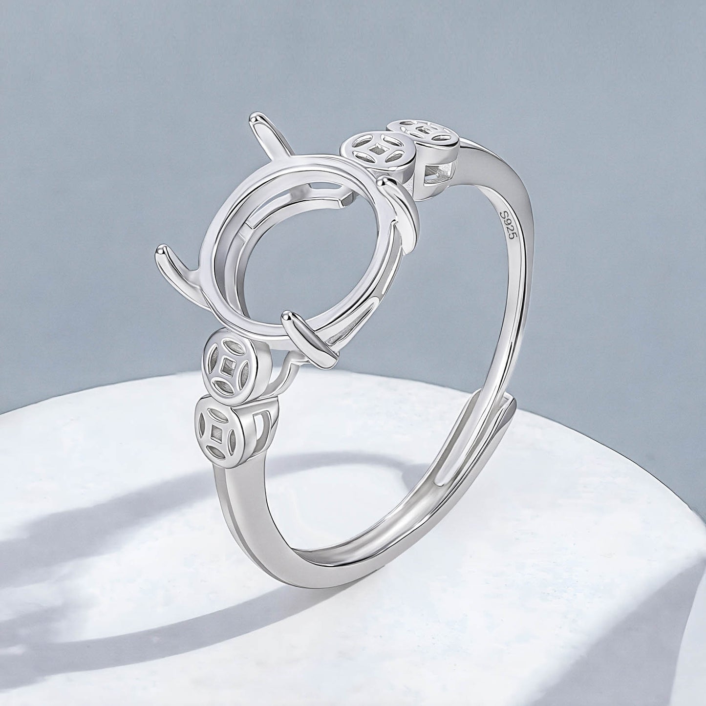 Style Copper Coin Money Drawing Luck Changing Eardrop Rings