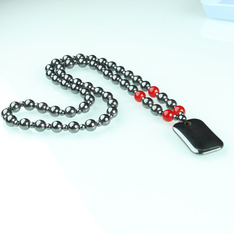 Men's Magnetic Haematite Energy Geometric Shape Titanium Steel Bracelets