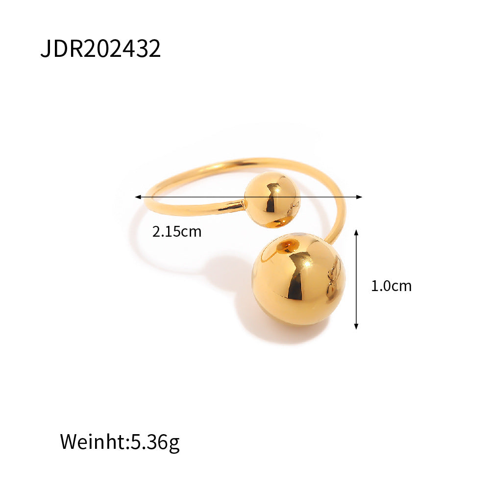 Titanium Steel Gold Not Female Geometric Ring