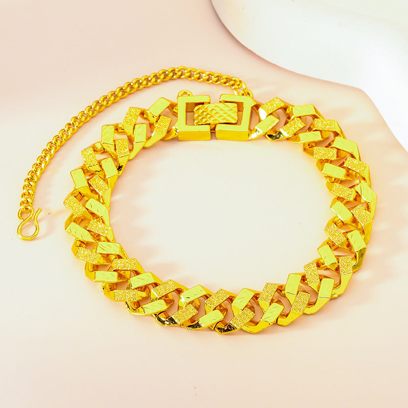 Vietnam Sand Gold Wide-brimmed Large Thick Bracelets