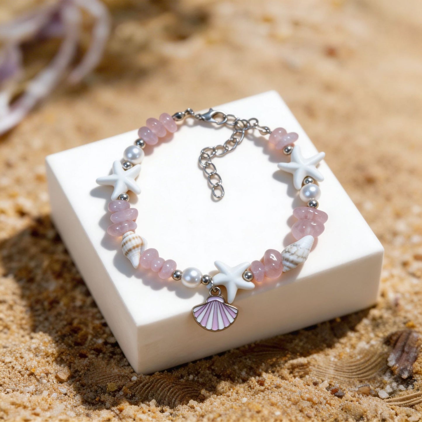 Ocean Style Shell Pearl Travel Gift Bracelets