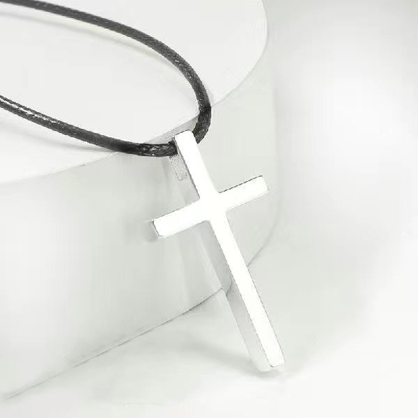 Men's Cross Fashionable Sier-plated Design Sense Niche Personal Pendants