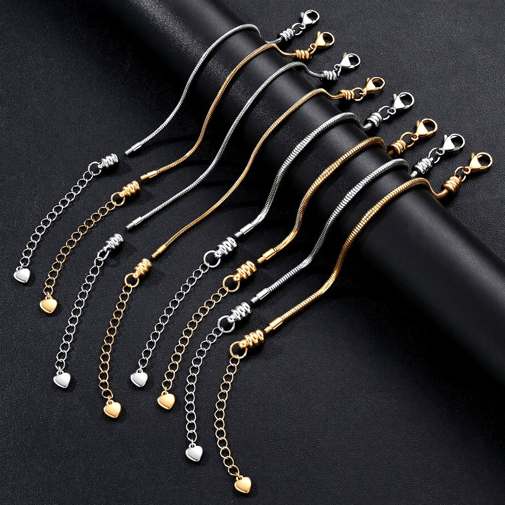 Snake Bones Chain Universal Wear Vacuum Furnace Plating Real Bracelets