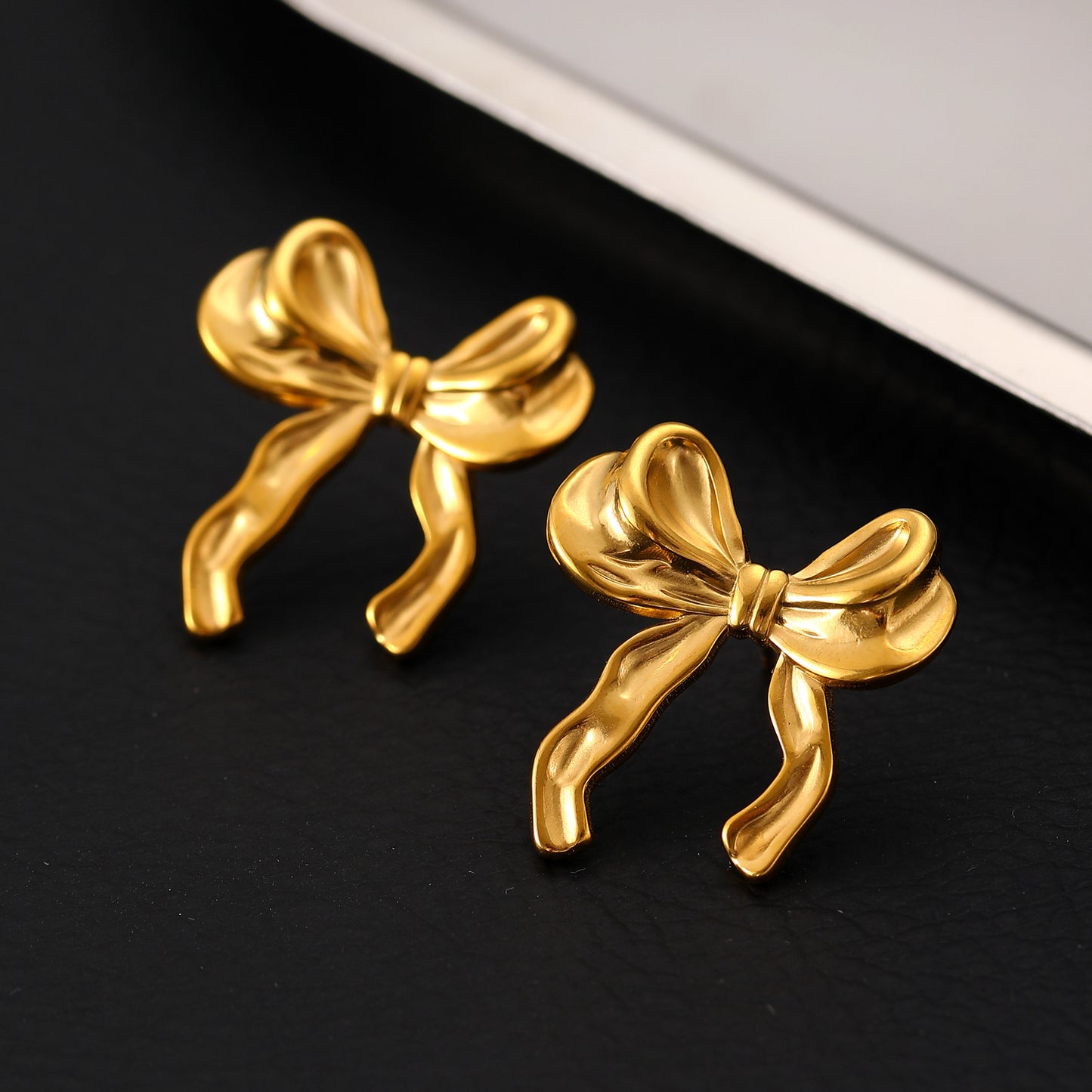 Women's Bow Stainless Steel Light Luxury High-grade Earrings