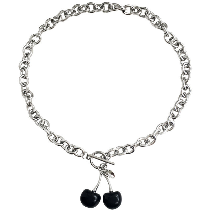 Dark Black Cherry Cool Handsome Retro Temperament Necklaces