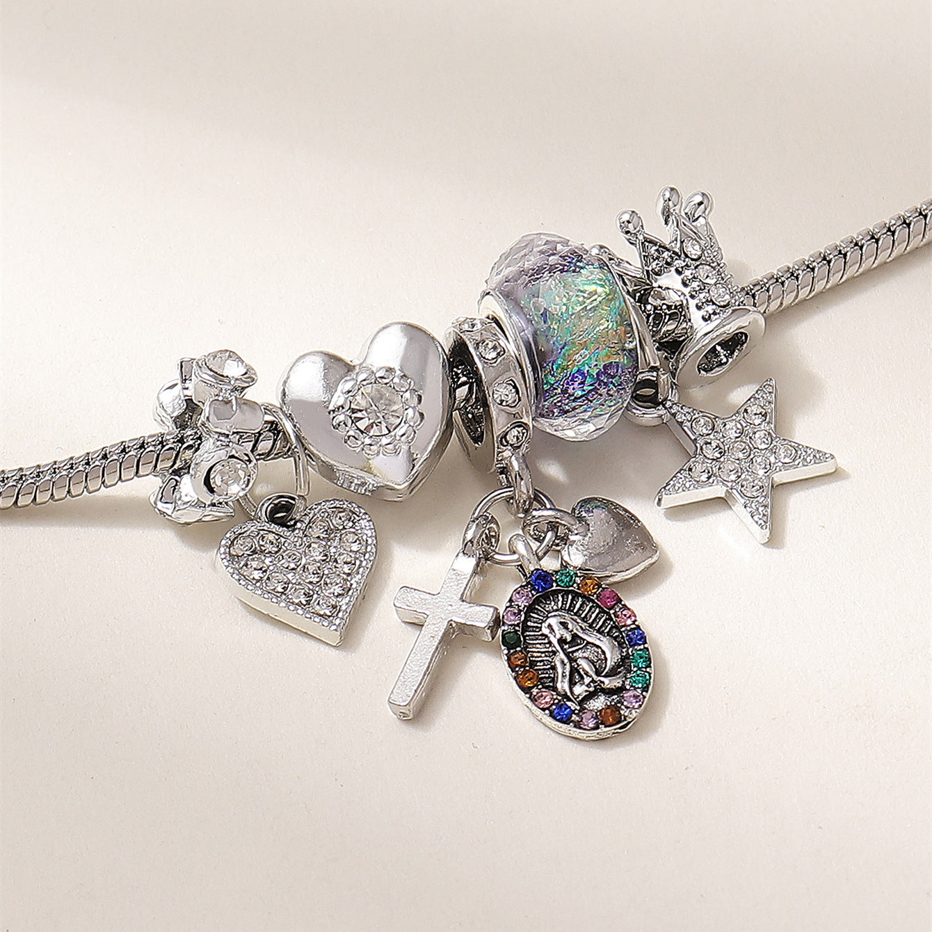 Unique Cross Maria Magic Beads Bead Bracelet