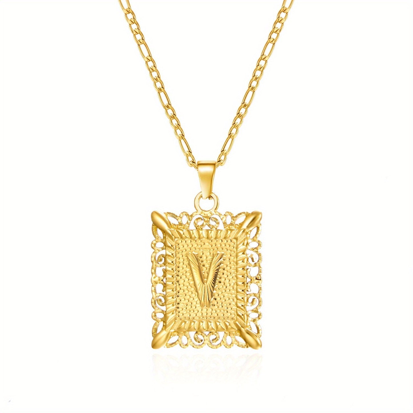 Clavicle Square Tag Gold-plated Does Not Necklace