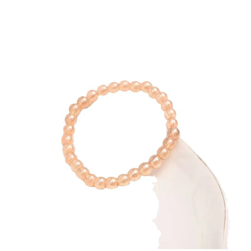 Women's Champagne Buddha Beads Basic Versatile Style Bracelet