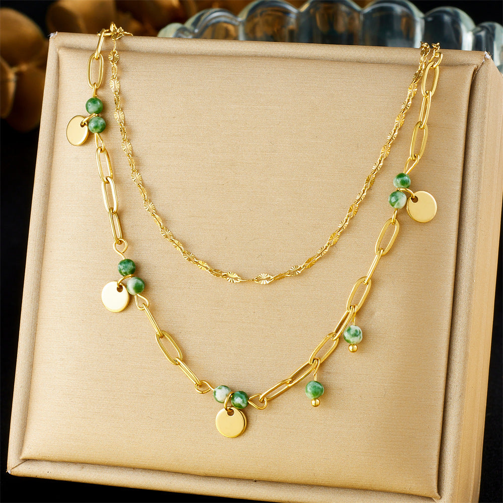 Design Clavicle Chain Light Luxury Advanced Simple Irregular Layered Necklace