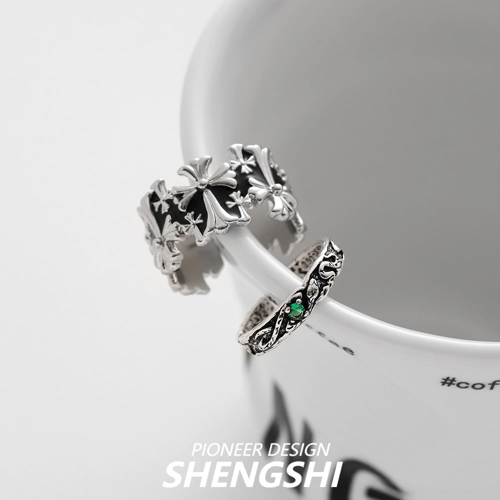 Women's & Men's Classic Cross Punk Hip Hop Cool Ring