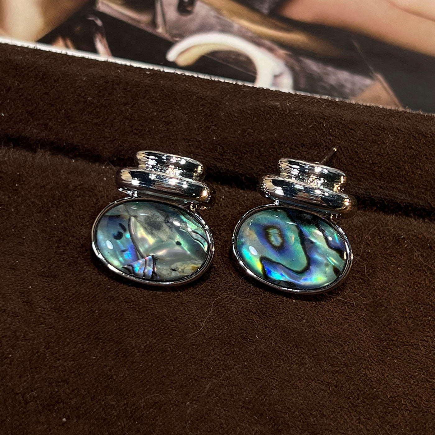 Women's Abalone Shell Series Gold Plated Environmental Protection Fashion French High-grade Earrings