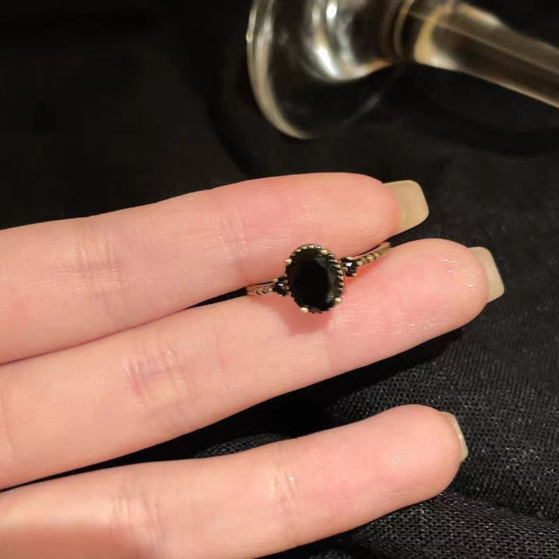 Retro Goth Gothic Butterfly Open Niche Ring