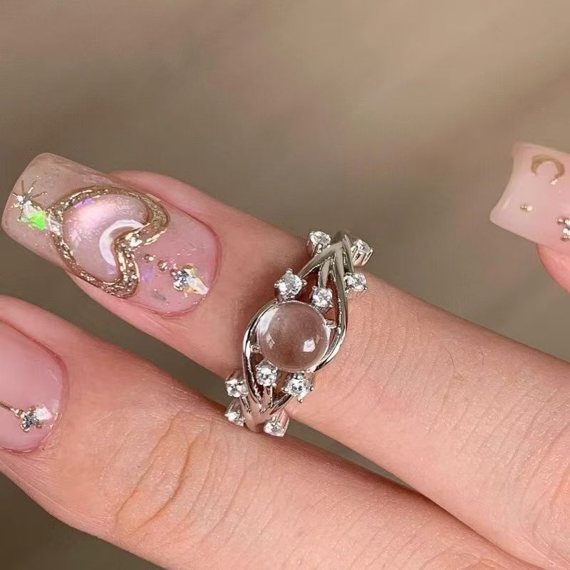 Women's French Style Design Index Finger High-grade Versatile Personalized Inlaid Niche Rings
