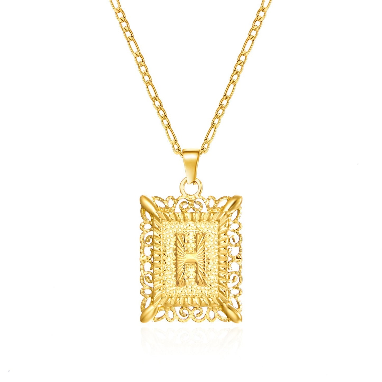Clavicle Square Tag Gold-plated Does Not Necklace