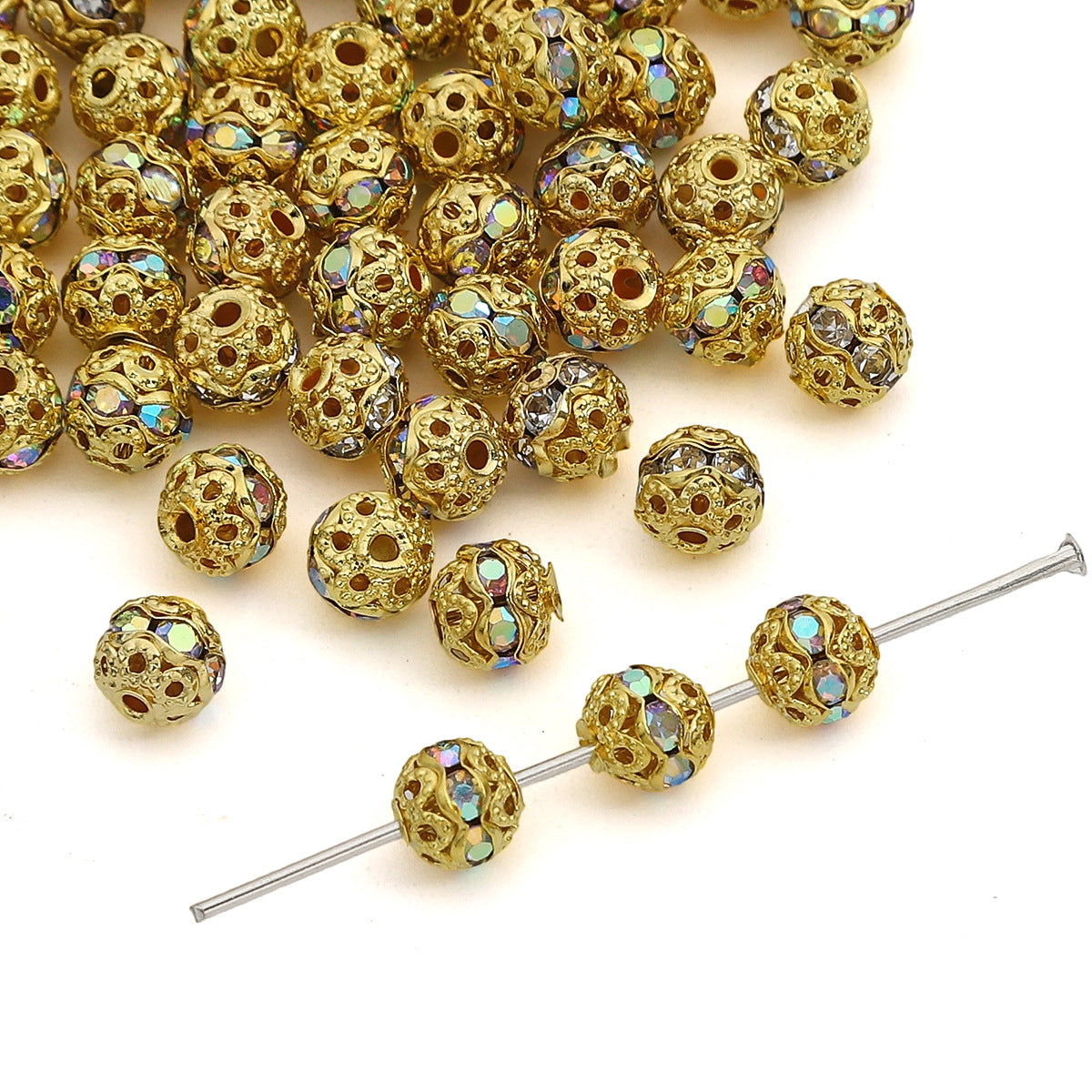 Versatile Hoop Floral Ball Separator Beads Jewelry Accessories