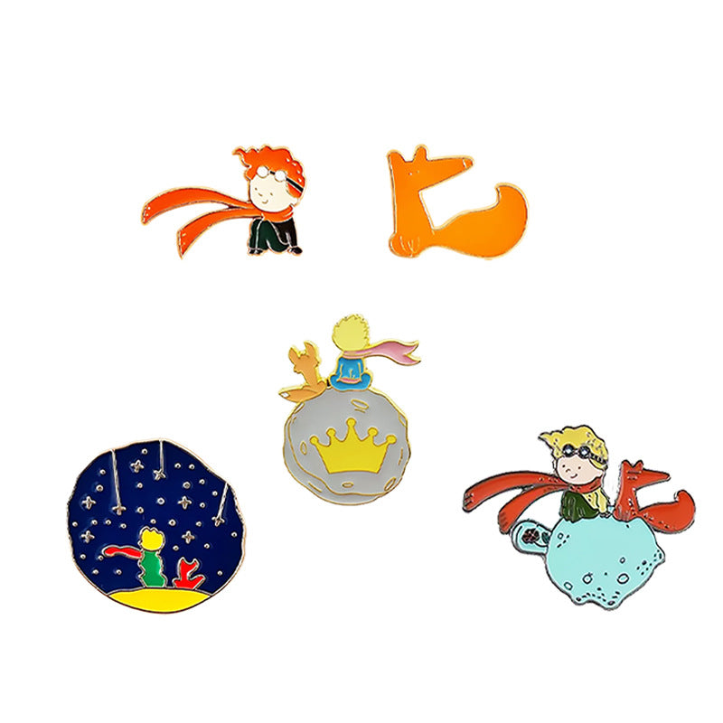 Little Prince Fox Cute Badge Personality Brooches