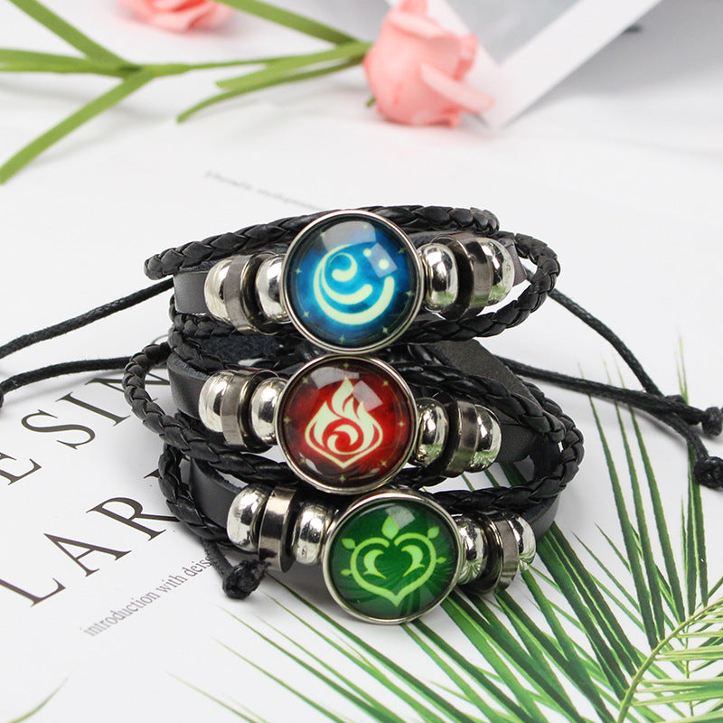 Women's & Men's Elements Eye Of Woven Handmade Gift Chain Thunder Personality Trendy Bracelets