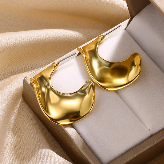 Irregular Cross Geometric Heart Shape Graceful Earrings