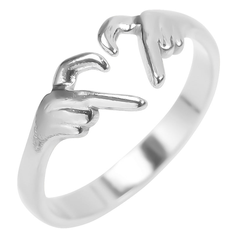 Titanium Steel Female Cold Wind Niche Rings