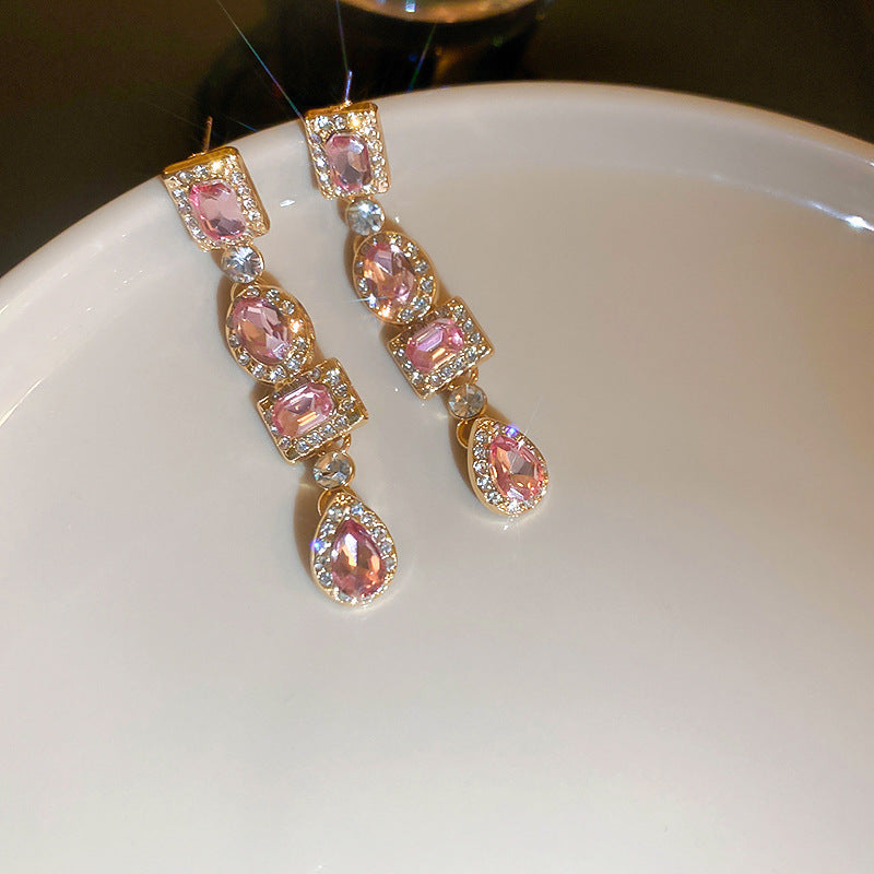 Zircon Butterfly Water Drop Ear Female Rings