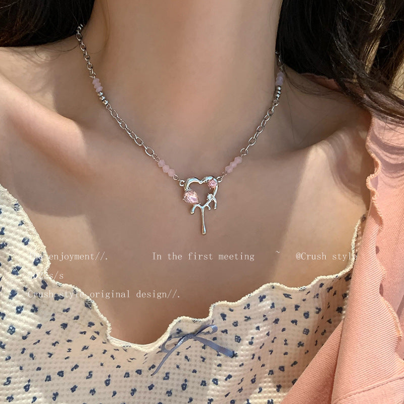 Women's Sweet Pure Love For Light Luxury Minority Design Necklaces