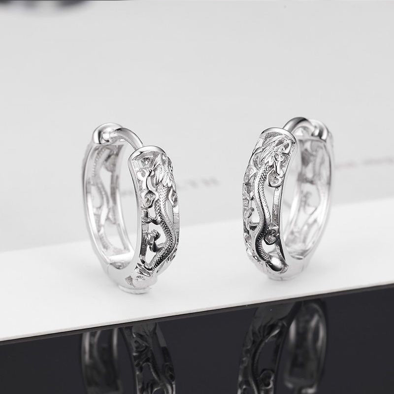 Men's Trendy Fashionable Man Single Retro Ethnic Style Earrings