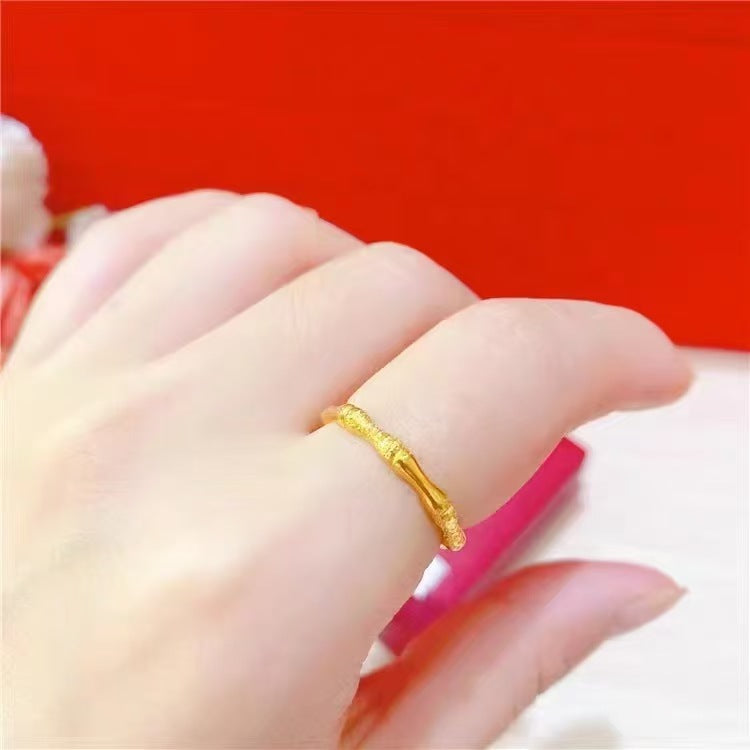 Women's Gold Vietnam Placer Love Heart-shaped Open Brass Gold-plated Rings
